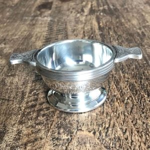 Personalised Engraved Extra Small Pewter Quaich