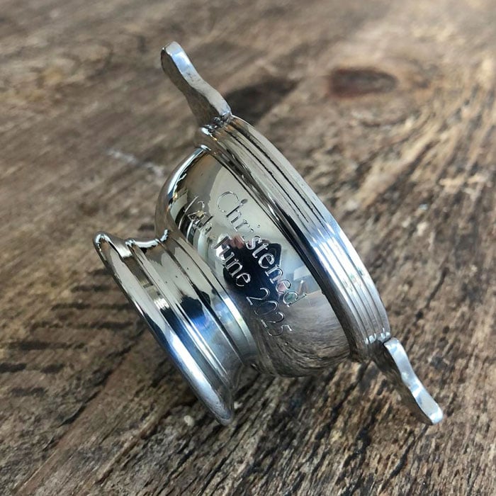 Personalised Engraved Extra Small Pewter Quaich