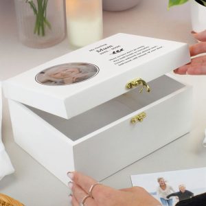 Personalised Photo Upload Memorial Keepsake Box Any Text