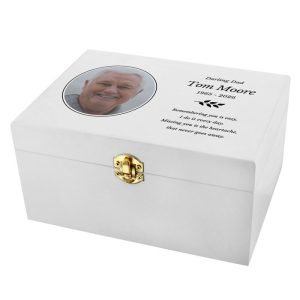 Personalised Photo Upload Memorial Keepsake Box Any Text