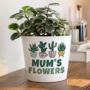 Personalised Big Text Large Ceramic Plant Pot