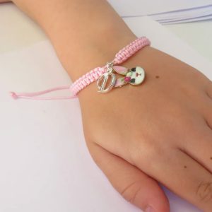 Personalised Girl's Initial Bunny Friendship Bracelet