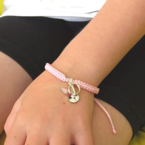 Personalised Girl's Initial Bunny Friendship Bracelet