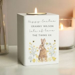 Personalised Spring Bunny Tealight Holder
