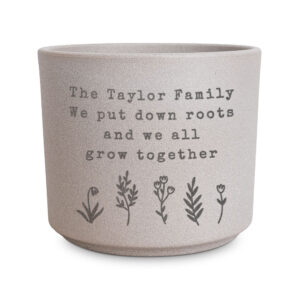 Personalised Floral Flecked Ceramic Plant Pot