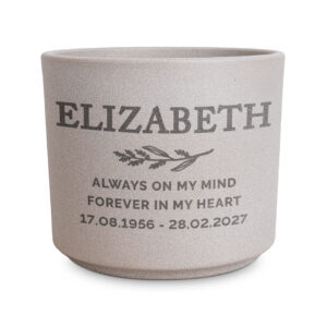 Personalised Memorial Flecked Ceramic Plant Pot