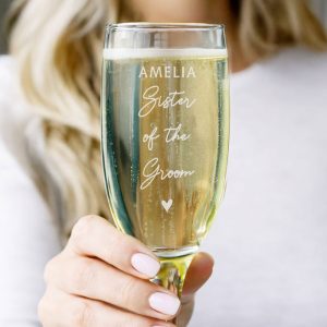 Personalised Engraved Any Text Wedding Flute