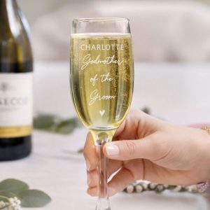 Personalised Engraved Any Text Wedding Flute