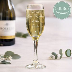Personalised Engraved Any Text Wedding Flute