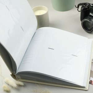 Personalised Black & Gold Free Text Square Photo Album