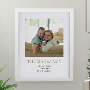 Personalised Square Photo Upload White Poster Framed Print