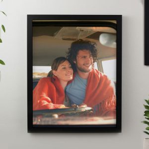 Personalised Photo Upload Black Poster Framed Print