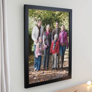 Personalised Photo Upload Black Poster Framed Print
