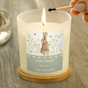 Personalised Spring Bunny Candle Jar Easter Gift Idea