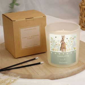 Personalised Spring Bunny Candle Jar Easter Gift Idea