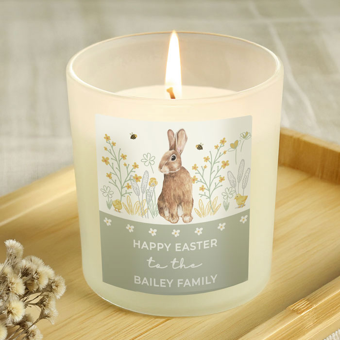 Personalised Spring Bunny Candle Jar Easter Gift Idea