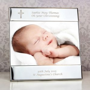 Personalised Silver Cross 6x4 Inch Photo Frame