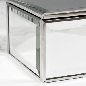 Personalised Floral Mirrored Jewellery Box