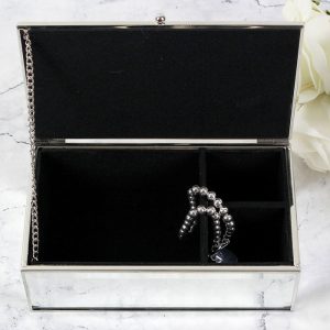 Personalised Floral Mirrored Jewellery Box