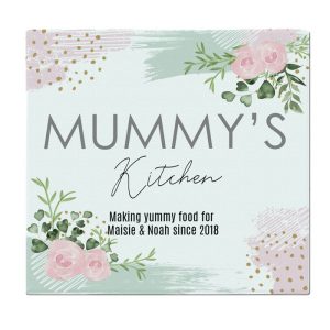 Personalised Abstract Rose Glass Chopping Board
