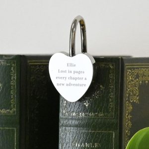Personalised Silver Plated Heart Bookmark