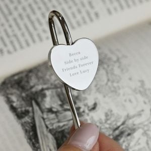 Personalised Silver Plated Heart Bookmark