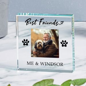 Personalised Pet Best Friends Glass Photo Token