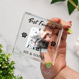 Personalised Pet Best Friends Glass Photo Token
