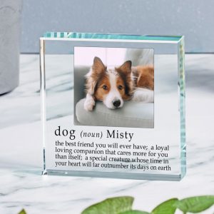 Definition of a Dog Personalised Glass Photo Token