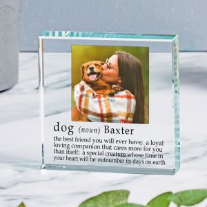Definition of a Dog Personalised Glass Photo Token