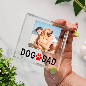 Dog Dad or Dog Mum Glass Photo Upload Token