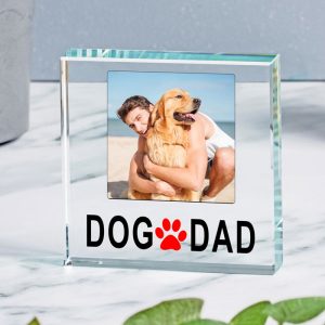 Dog Dad or Dog Mum Glass Photo Upload Token