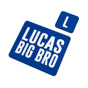 Boy's Personalised Big Brother, Little Brother Placemat Set
