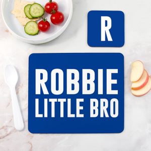 Boy's Personalised Big Brother, Little Brother Placemat Set