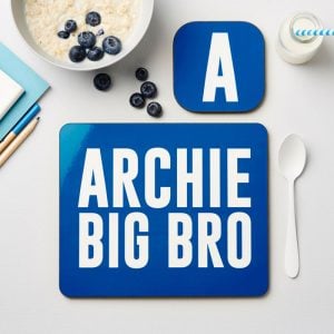 Boy's Personalised Big Brother, Little Brother Placemat Set