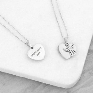Personalised Silver Plated Guardian Angel Necklace