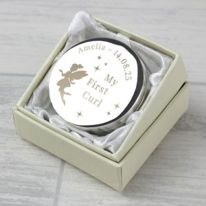 Personalised Fairy Princess First Curl Trinket Box