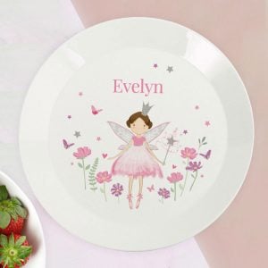Personalised Fairy Princess Plate Drop-Proof BPA Plastic