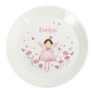 Personalised Fairy Princess Plate Drop-Proof BPA Plastic