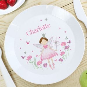 Personalised Fairy Princess Plate Drop-Proof BPA Plastic