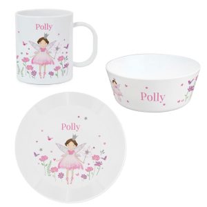 Personalised Fairy Princess BPA Free Plastic Breakfast Set