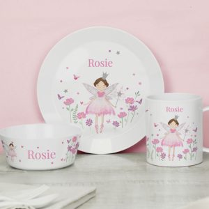 Personalised Fairy Princess BPA Free Plastic Breakfast Set