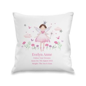 Girl's Personalised Fairy Princess Cushion
