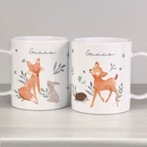 Personalised Woodland Animals Plastic BPA Free Mug