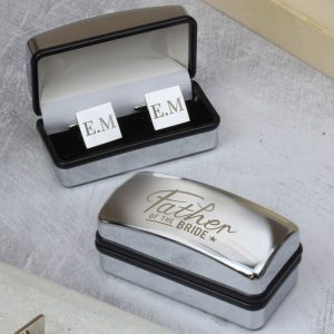 Personalised Father of the Bride Wedding Cufflinks & Box Set