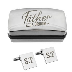 Personalised Father of the Groom Wedding Cufflinks & Box Set