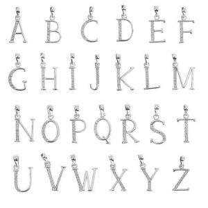 Sterling Silver Paperclip Chain Bracelet Cross & Initial
