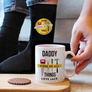 Personalised Fixer of All Things Mug & Socks Set Men's Gift