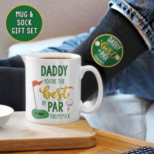 Personalised Best By Par Mug & Socks Set For Men