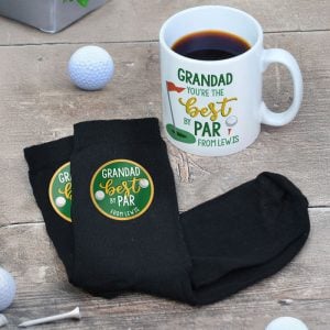 Personalised Best By Par Mug & Socks Set For Men